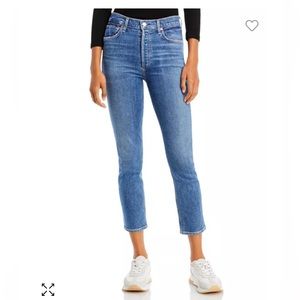 Citizens of Humanity Charlotte High Rise Straight Ankle Jeans in Dance Floor